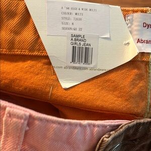 A.Brand Girls Jean in Orange and Pink size 8
